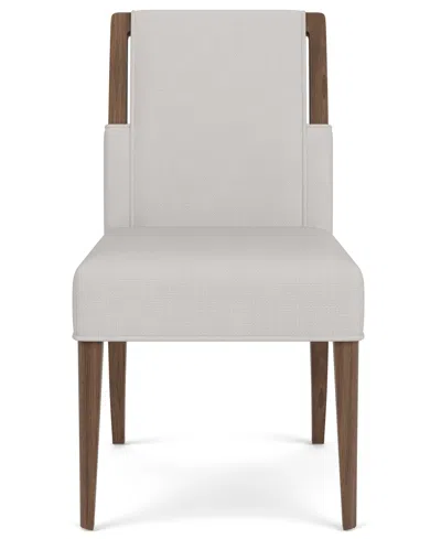 Macy's Amelie 36" Fabric Upholstered Side Chair In White