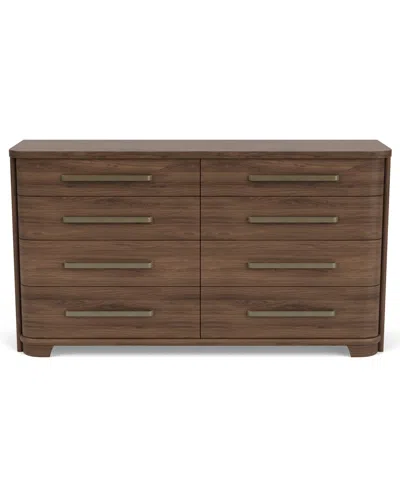 Macy's Amelie 37" Wood 8-drawer Dresser In Brown
