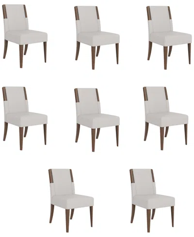 Macy's Amelie 8-piece Wood Upholstered Dining Chair Set