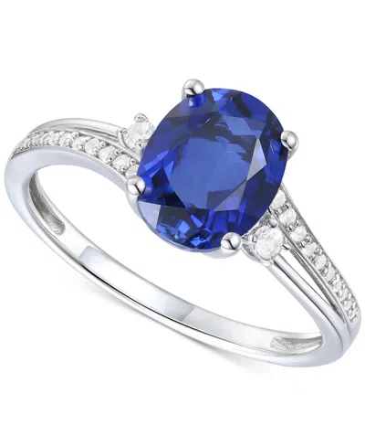 Macy's Amethyst (1-1/2 Ct. T.w.) & Lab-grown White Sapphire (1/8 Ct. T.w.) Swirl Ring In 14k Gold-plated St