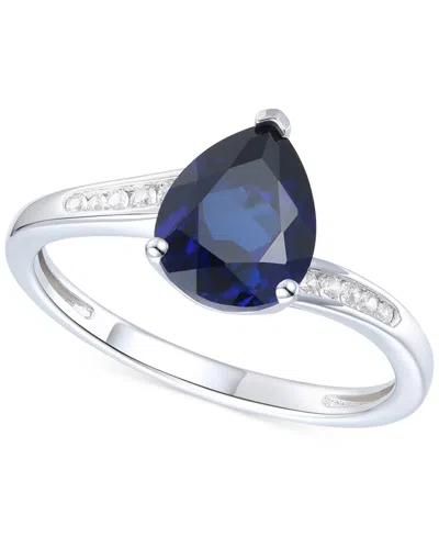 Macy's Amethyst (1-1/3 Ct. T.w.) & Lab-grown White Sapphire (1/10 Ct. T.w.) Pear Swirl Ring In 14k Gold-pla