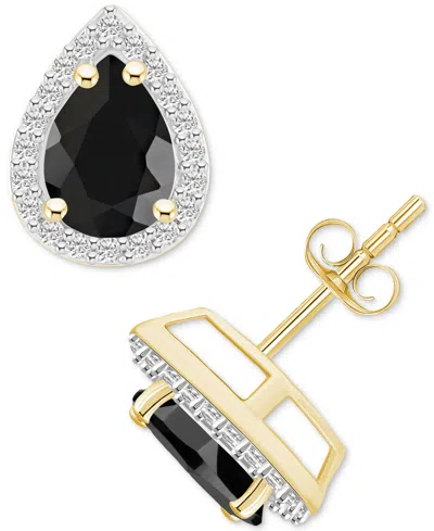 Macy's Amethyst (1-1/3 Ct. T.w.) & Lab Grown White Sapphire (1/4 Ct. T.w.) Stud Earrings In 10k Gold (also