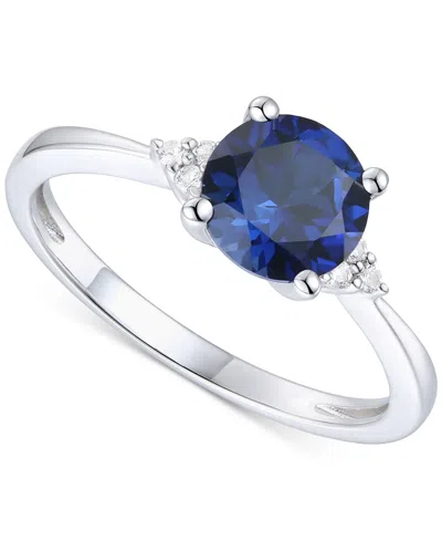 Macy's Amethyst (1-1/6 Ct. T.w.) & Lab-grown White Sapphire (1/20 Ct. T.w.) Ring In 14k Gold-plated Sterlin