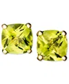 Macy's Amethyst (1-3/4 Ct. T.w.) Cushion Stud Earrings In 14k White Gold (also Available In Peridot, Garnet In Green