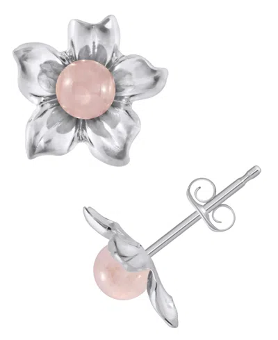 Macy's Amethyst (1-3/8 Ct. T.w.) Hibiscus Flower Stud Earrings In 10k Yellow Gold (also Available In Onyx,  In Metallic