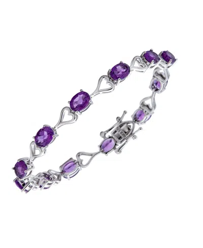 Macy's Amethyst (10.80 Ct. T.w.) Bracelet In Sterling Silver In Purple