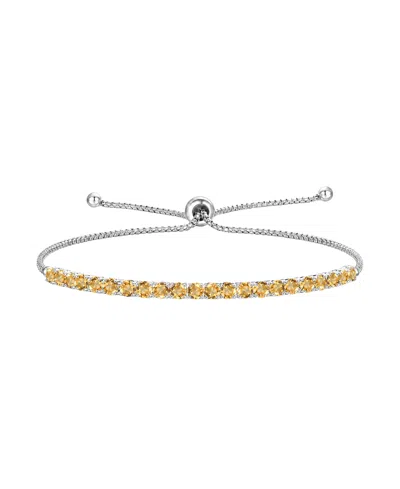 Macy's Amethyst (1-5/8 Ct. T.w.) Bolo Bracelet In Sterling Silver In Citrine