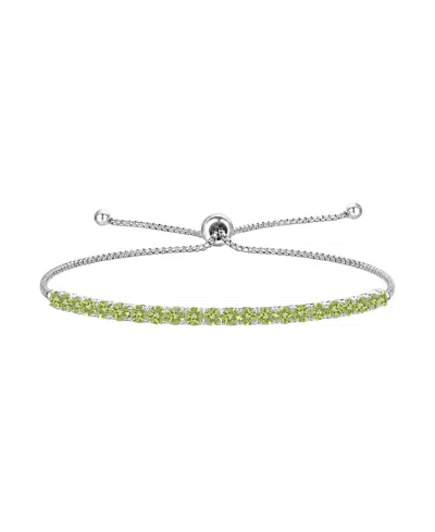 Macy's Amethyst (1-5/8 Ct. T.w.) Bolo Bracelet In Sterling Silver In Peridot