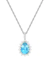 MACY'S AMETHYST (2-1/2 CT. T.W.) & LAB-GROWN WHITE SAPPHIRE (1/2 CT. T.W.) PEAR HALO 18" PENDANT NECKLACE I