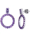 Macy's Amethyst (2-1/2 Ct. T.w.) Or Sky Blue Topaz (4-1/2 Ct. T.w.) Drop Earrings In Sterling Silver In Purple
