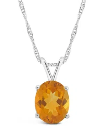 Macy's Amethyst (2-1/3 Ct. T.w.) Pendant Necklace In Sterling Silver. Also Available In Blue Topaz, Citrine