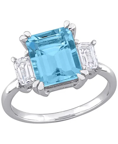 Macy's Amethyst (3-1/5 Ct. T.w.) & White Topaz (3/4 Ct. T.w.) Ring In 18k Rose Gold Plated Sterling Silver 