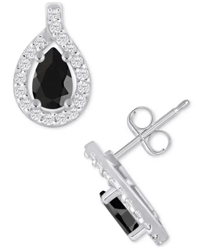 Macy's Amethyst (3/4 Ct. T.w.) & Diamond (1/4 Ct. T.w.) Halo Stud Earrings In 10k White Gold (also Availabl In Metallic