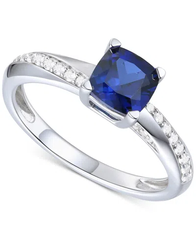Macy's Amethyst (3/4 Ct. T.w.) & Lab-grown White Sapphire (1/6 Ct. T.w.) In 14k Gold-plated Sterling Silver