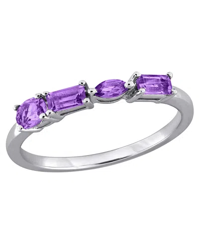 Macy's Amethyst (3/8 Ct. T.w.) Ring In Sterling Silver (also Available In Blue Topaz) In Metallic