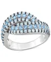 Macy's Amethyst (4/5 Ct. T.w.) & Rose De France (3/4 Ct. T.w.) Swirl Ring In Sterling Silver (also Availabl In Blue Topaz
