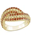 Macy's Amethyst (4/5 Ct. T.w.) & Rose De France (3/4 Ct. T.w.) Swirl Ring In Sterling Silver (also Availabl In Garnet