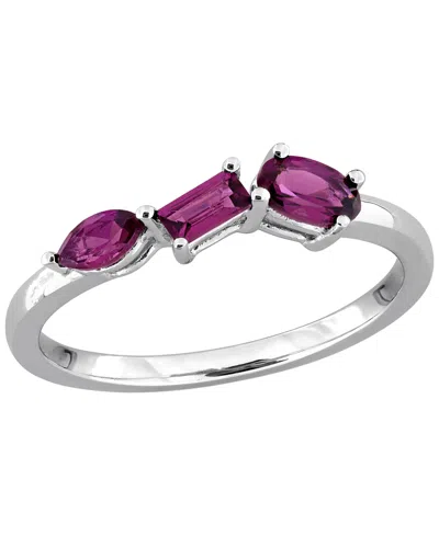 Macy's Amethyst (5/8 Ct. T.w.) Ring In Sterling Silver (also Available In Blue Topaz, Rhodolite) In Metallic