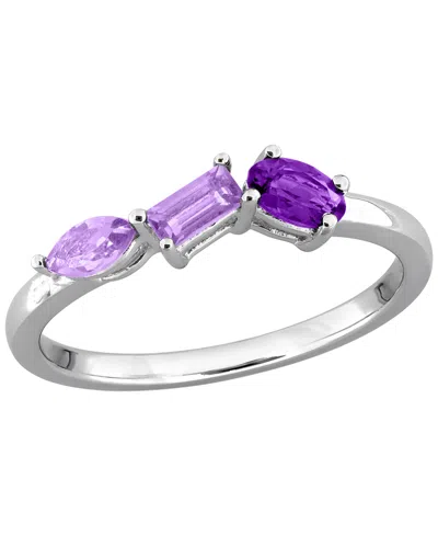 Macy's Amethyst (5/8 Ct. T.w.) Ring In Sterling Silver (also Available In Blue Topaz, Rhodolite) In Metallic