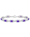 Macy's Amethyst And White Topaz Bracelet (5-1/2 Ct. T.w And 5/8 Ct. T.w) In Sterling Silver In Amethyst