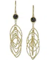 Macy's Amethyst Bezel Spiral Drop Earrings (1-5/8 Ct. T.w.) In 14k Gold-plated Sterling Silver (also In Ony In Onyx