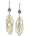 Macy's Amethyst Bezel Spiral Drop Earrings (1-5/8 Ct. T.w.) In 14k Gold-plated Sterling Silver (also In Ony In Sky Blue Topaz