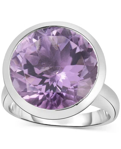 Macy's Amethyst Bezel Statement Ring (9 Ct. T.w.) In Sterling Silver