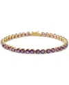 Macy's Amethyst Classic Tennis Bracelet (7-3/8 Ct. T.w.) In 14k Gold