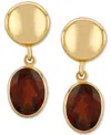 Macy's Amethyst Disc Drop Earrings (2-1/2 Ct. T.w.) In 14k Gold (also In Citrine & Garnet) In Garnet