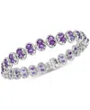 Macy's Amethyst Flex Bracelet (11-1/2 Ct. T.w.) In Sterling Silver