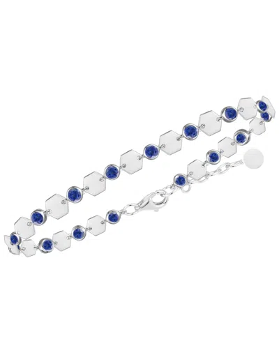 Macy's Amethyst Luna Bracelet (1-1/2 Ct. T.w.) In Sterling Silver In Metallic