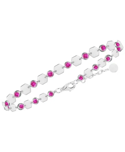 Macy's Amethyst Luna Bracelet (1-1/2 Ct. T.w.) In Sterling Silver In Metallic