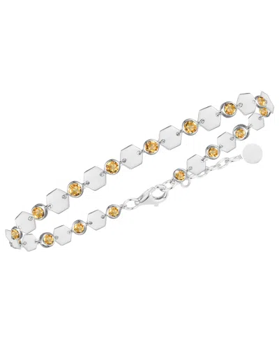 Macy's Amethyst Luna Bracelet (1-1/2 Ct. T.w.) In Sterling Silver In Metallic