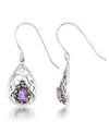 Macy's Amethyst Open Work Teardrop Dangle Earrings In Amethyst