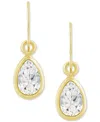 Macy's Amethyst Pear Bezel Drop Earrings (3/4 Ct. T.w) In 10k Gold (also In Additional Gemstones)