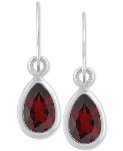 Macy's Amethyst Pear Bezel Drop Earrings (3/4 Ct. T.w) In 10k Gold (also In Additional Gemstones)