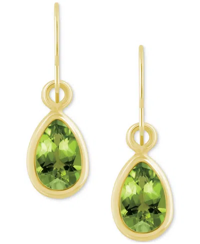Macy's Amethyst Pear Bezel Drop Earrings (3/4 Ct. T.w) In 10k Gold (also In Additional Gemstones)