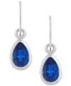 Macy's Amethyst Pear Bezel Drop Earrings (3/4 Ct. T.w) In 10k Gold (also In Additional Gemstones) In Multi