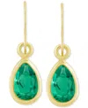 Macy's Amethyst Pear Bezel Drop Earrings (3/4 Ct. T.w) In 10k Gold (also In Additional Gemstones) In Multi