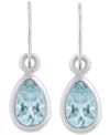 Macy's Amethyst Pear Bezel Drop Earrings (3/4 Ct. T.w) In 10k Gold (also In Additional Gemstones) In Multi