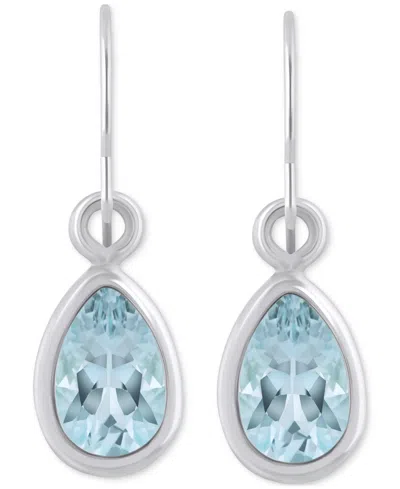 Macy's Amethyst Pear Bezel Drop Earrings (3/4 Ct. T.w) In 10k Gold (also In Additional Gemstones) In Multi