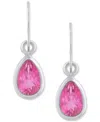 Macy's Amethyst Pear Bezel Drop Earrings (3/4 Ct. T.w) In 10k Gold (also In Additional Gemstones) In Multi