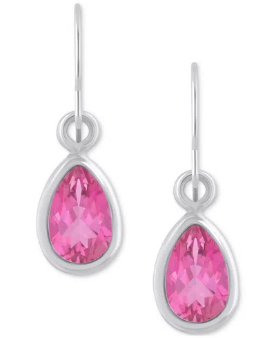 Macy's Amethyst Pear Bezel Drop Earrings (3/4 Ct. T.w) In 10k Gold (also In Additional Gemstones) In Multi