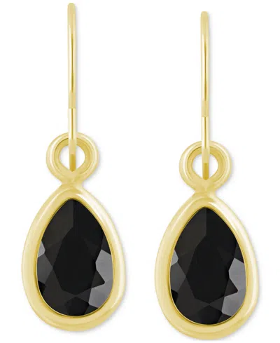 Macy's Amethyst Pear Bezel Drop Earrings (3/4 Ct. T.w) In 10k Gold (also In Additional Gemstones) In Multi