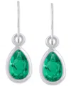 Macy's Amethyst Pear Bezel Drop Earrings (3/4 Ct. T.w) In 10k Gold (also In Additional Gemstones) In Multi