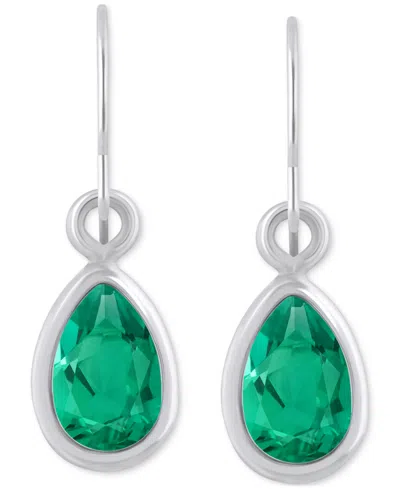 Macy's Amethyst Pear Bezel Drop Earrings (3/4 Ct. T.w) In 10k Gold (also In Additional Gemstones) In Multi