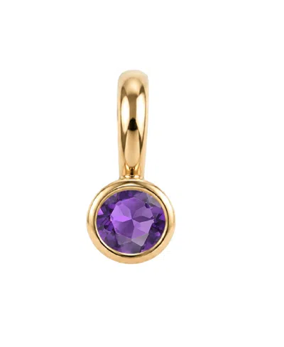 Macy's Amethyst Round 14k Gold Pendant