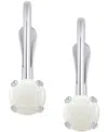 Macy's Amethyst Solitaire Leverback Earrings (1/2 Ct. T.w.) In 14k White Gold (also In Additional Gemstones In Opal