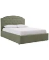 Macy's Aminah Full Upholstered Storage Bed In Green