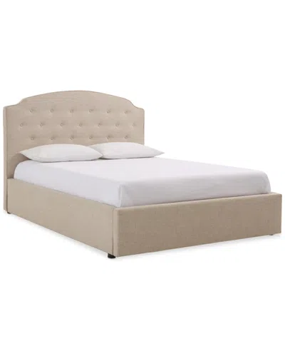 Macy's Aminah King Upholstered Storage Bed In Barley